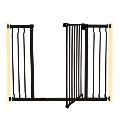 Barrière de sécurité DreamBaby Liberty Xtra Wide pour couloir Noir montage par pression 99-105,5 cm