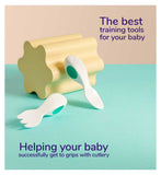 Doddl Baby Spoon And Fork Cutlery Set soft grip handles - British product