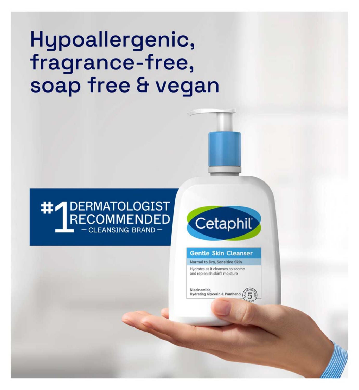 Cetaphil Gentle Skin Cleanser Face & Body Wash 473ml - British product