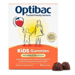 Optibac Kids Gummies Strawberry 30 Gummies, imported from the UK