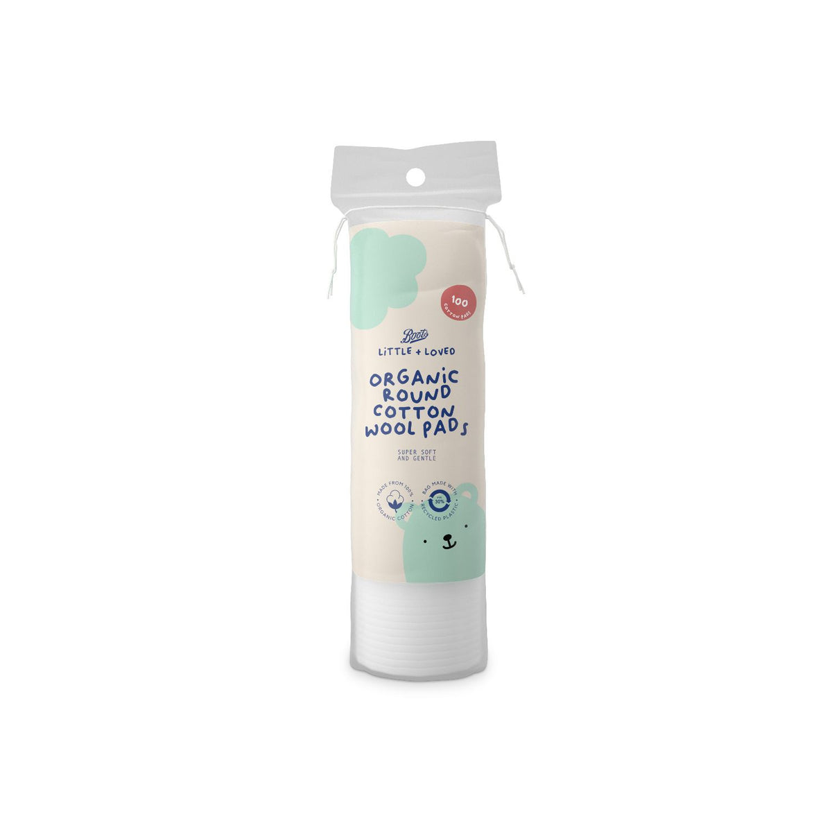Boots Organic Round Cotton Wool Pads 100s - British product