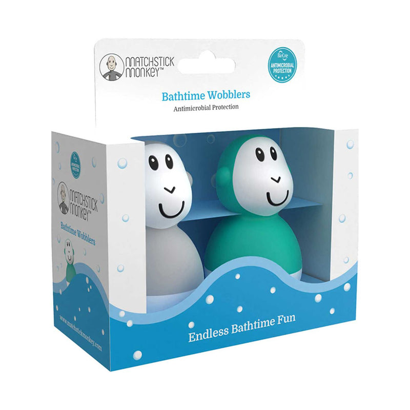 Matchstick Monkey Bathtime Wobblers Cool Grey Green, imported from the UK