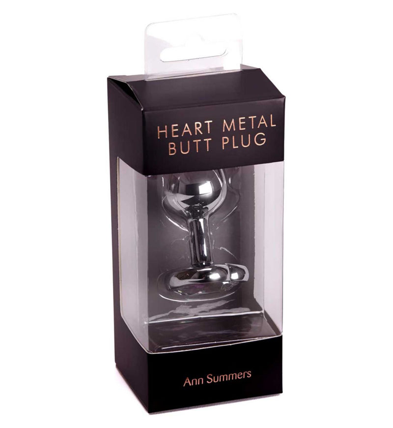 Ann Summers small heart metal butt plug silver (British brand)