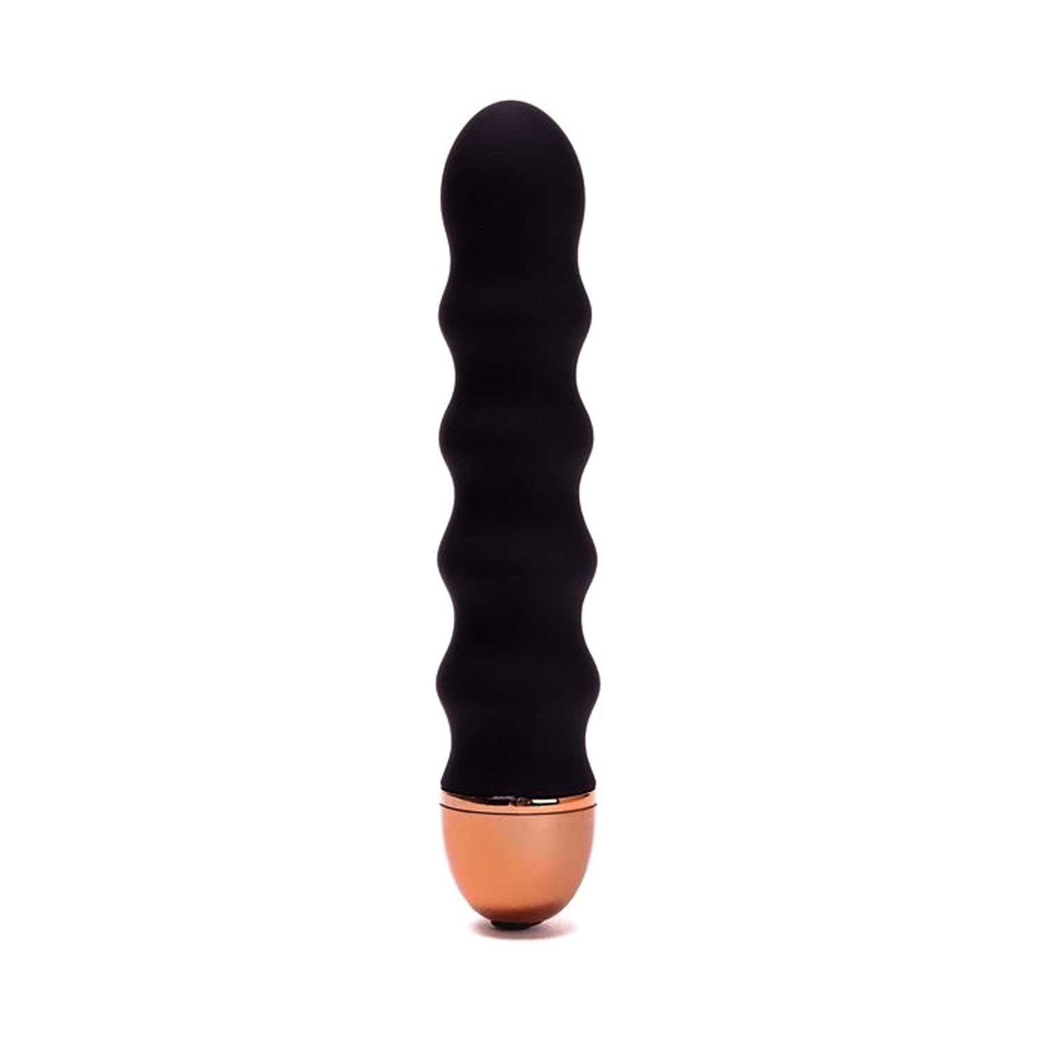 Ann Summers Ripple Silicone Vibrator Black 4.5 Inch - British product