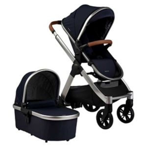 Bababing Raffi 3 in 1 Travel System Pushchair Navy Blue with Footmuff