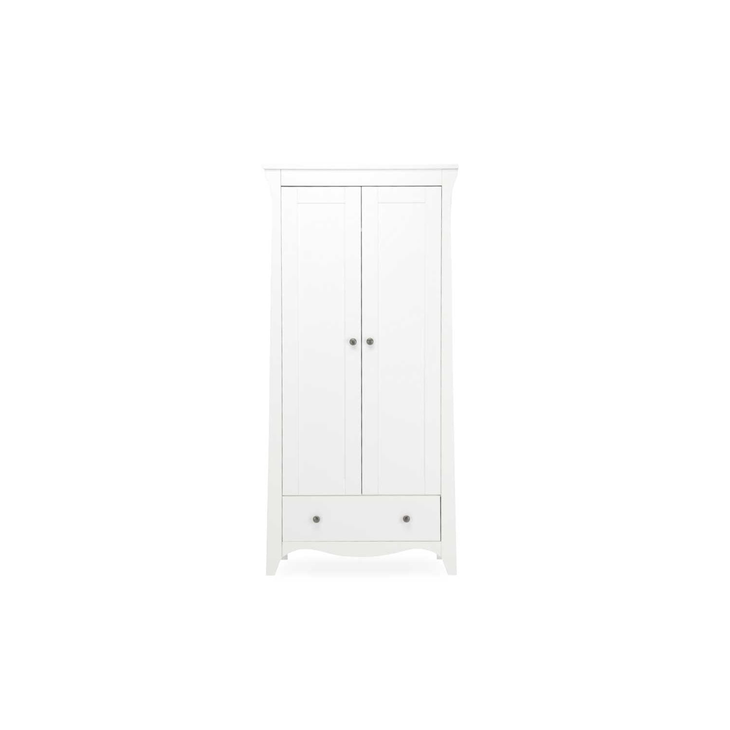 CuddleCo Clara Double Wardrobe White - British product