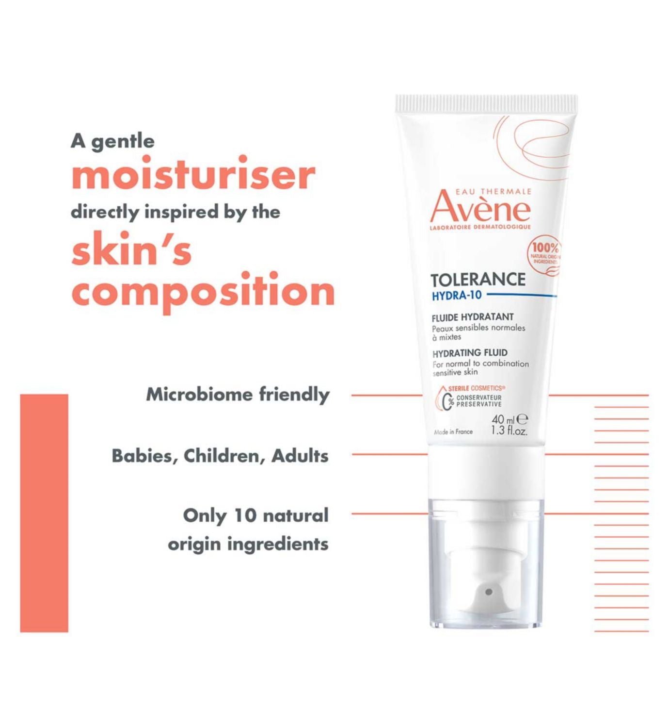 Avène Hydrating Fluid for Sensitive Skin 40ml - British product