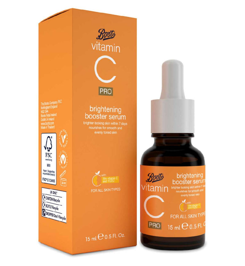 Boots Vitamin C Brightening Booster Serum 15ml - British product
