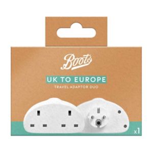 Boots travel adaptor UK to Europe - British product