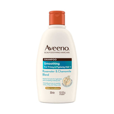 Aveeno Smoothing+ Rose Water & Chamomile Blend Shampoo For Frizzy Hair 300ml