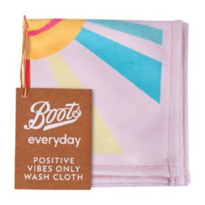 Boots Positive Vibes Only Wash Cloth - British product