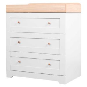 Tutti Bambini Rio Chest Changer Dove Grey Oak, imported from the UK