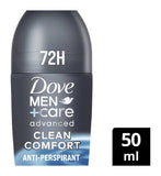 Dove Men+Care Anti-Perspirant Deodorant Roll On Clean Comfort 50ml - British product