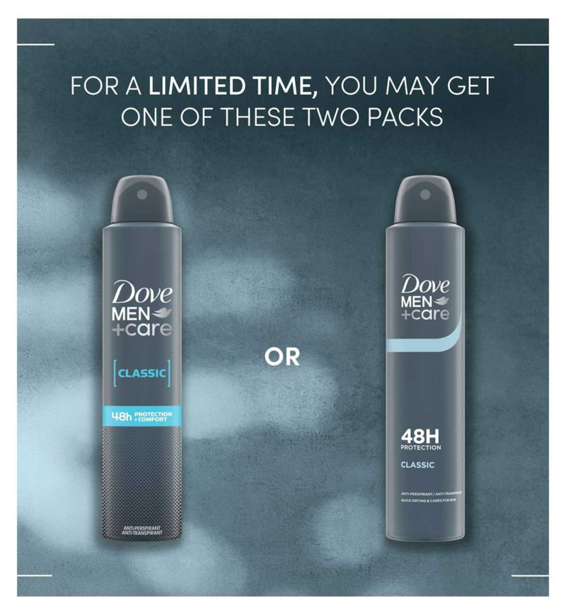 Dove Men+Care Classic Anti-Perspirant Spray 200ml - British product