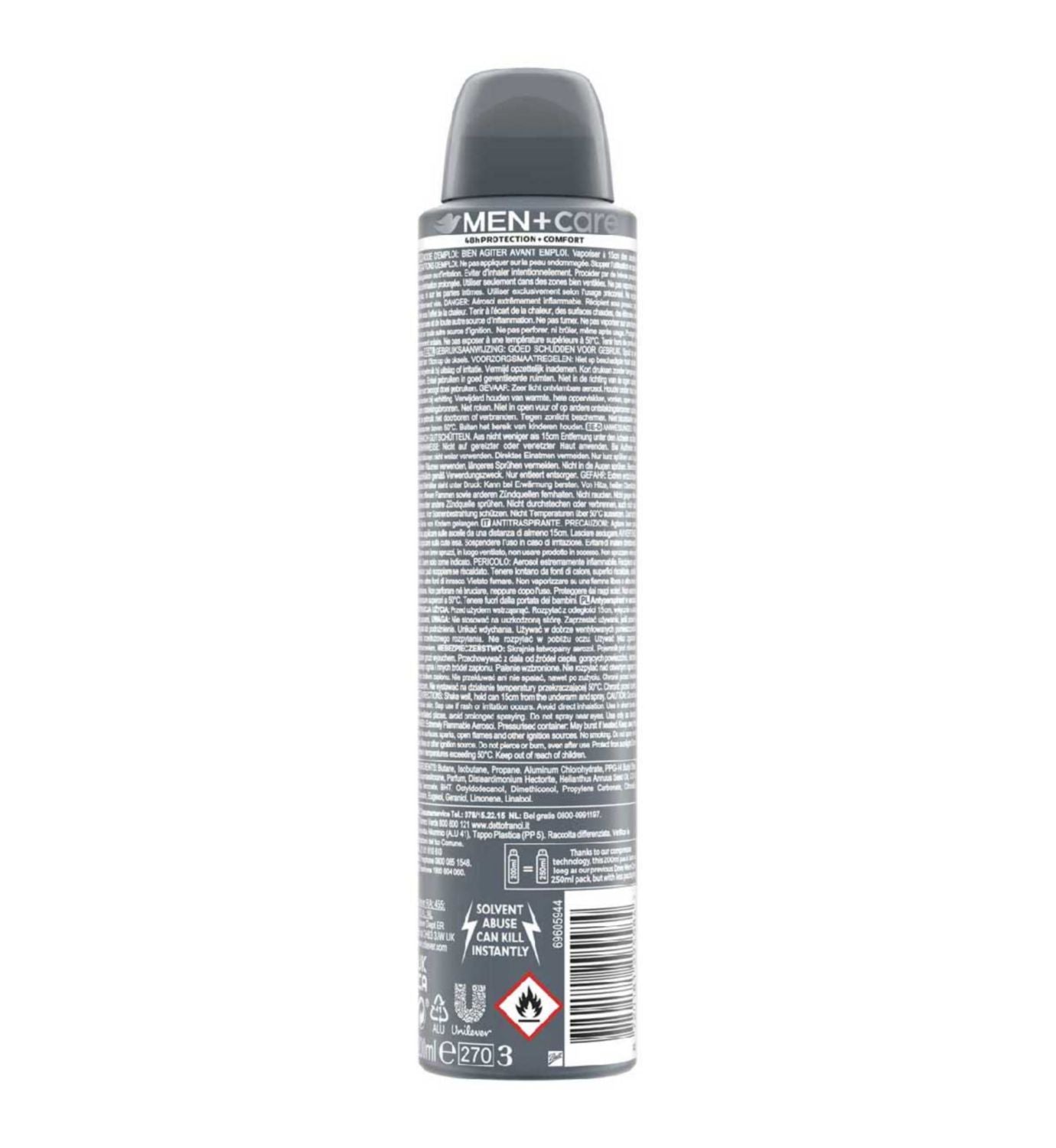 Dove Men+Care Classic Anti-Perspirant Spray 200ml - British product