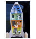 Classic World wooden rocket ship 51 pieces, imported from the UK