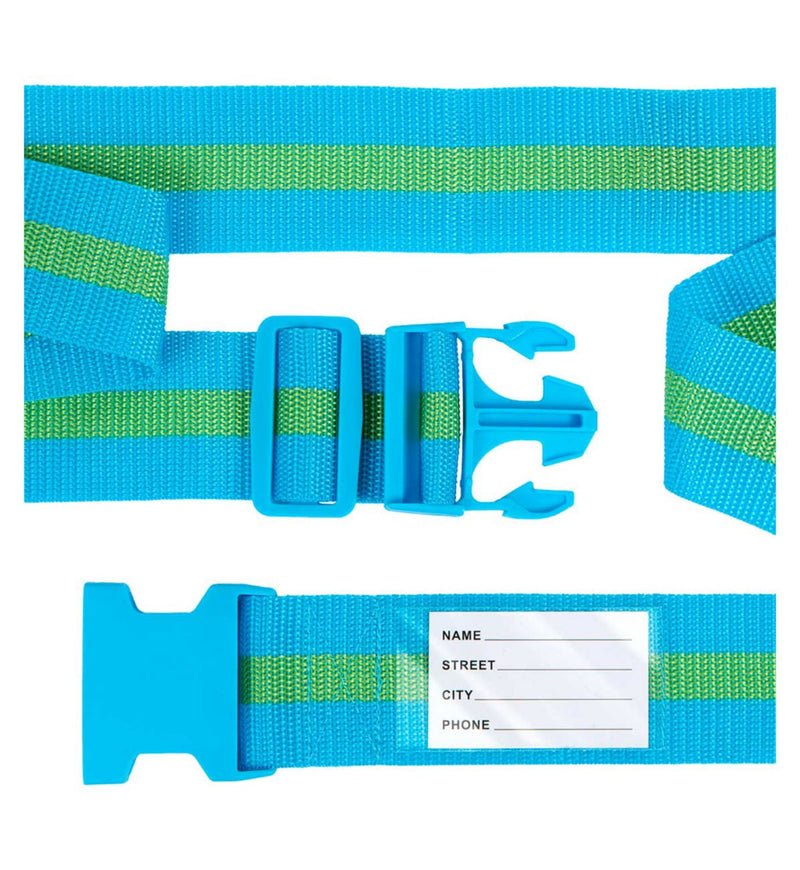 Boots luggage strap blue yellow (British brand)