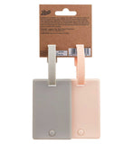Boots luggage tag pink grey - British product