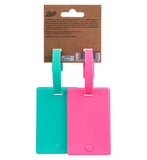 Boots luggage tag neon - British product