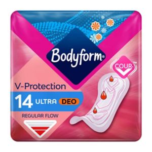 Bodyform Cour-V Ultra Normal scented sanitary towels 14 pack, imported from the UK