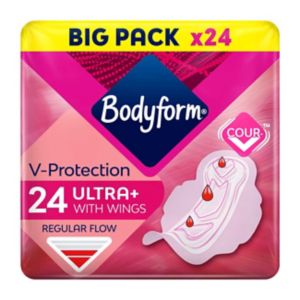 Bodyform Cour-V Ultra sanitary towels wings 24 pack - British product