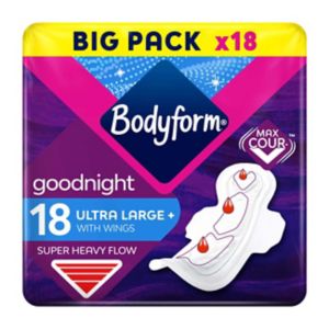 Bodyform Night Sanitary Towels Wings 18 pack - British product