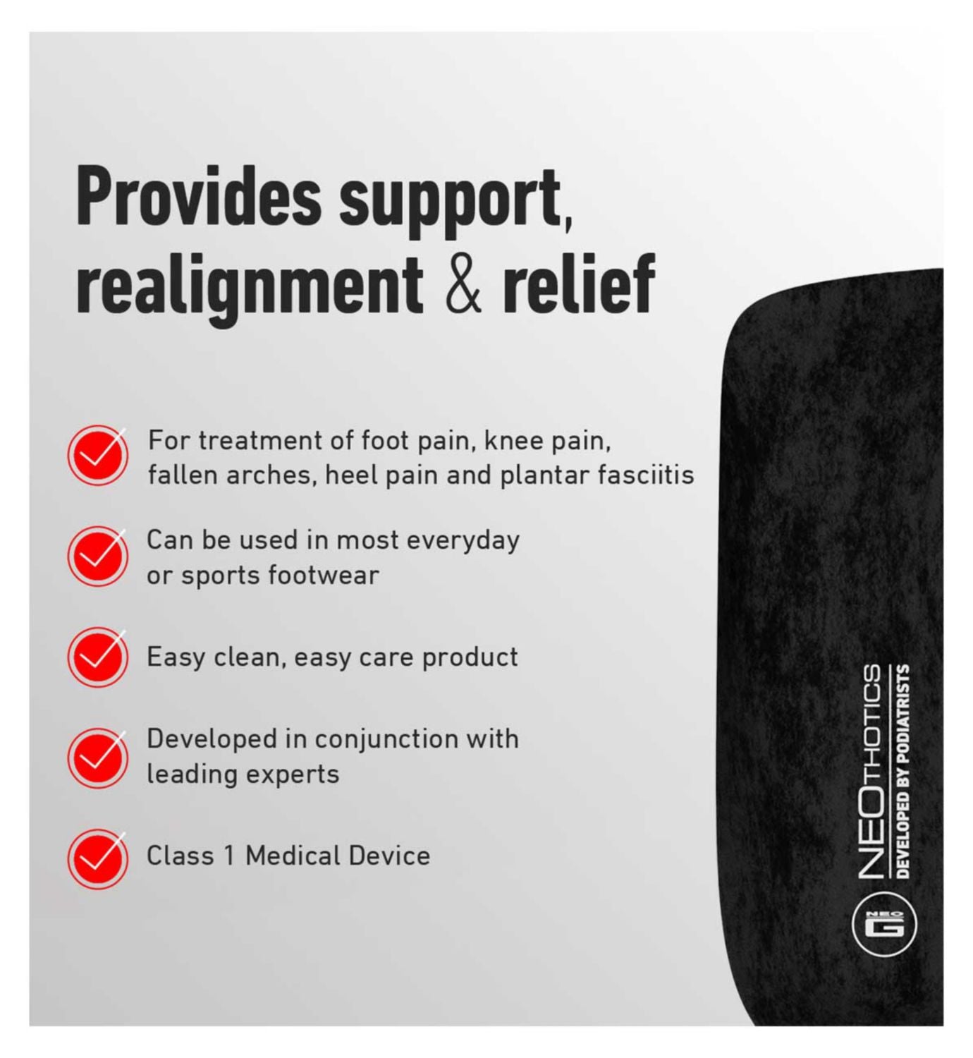 Neo G Pro-Expert Insoles size 2.5 - 5.5, imported from the UK