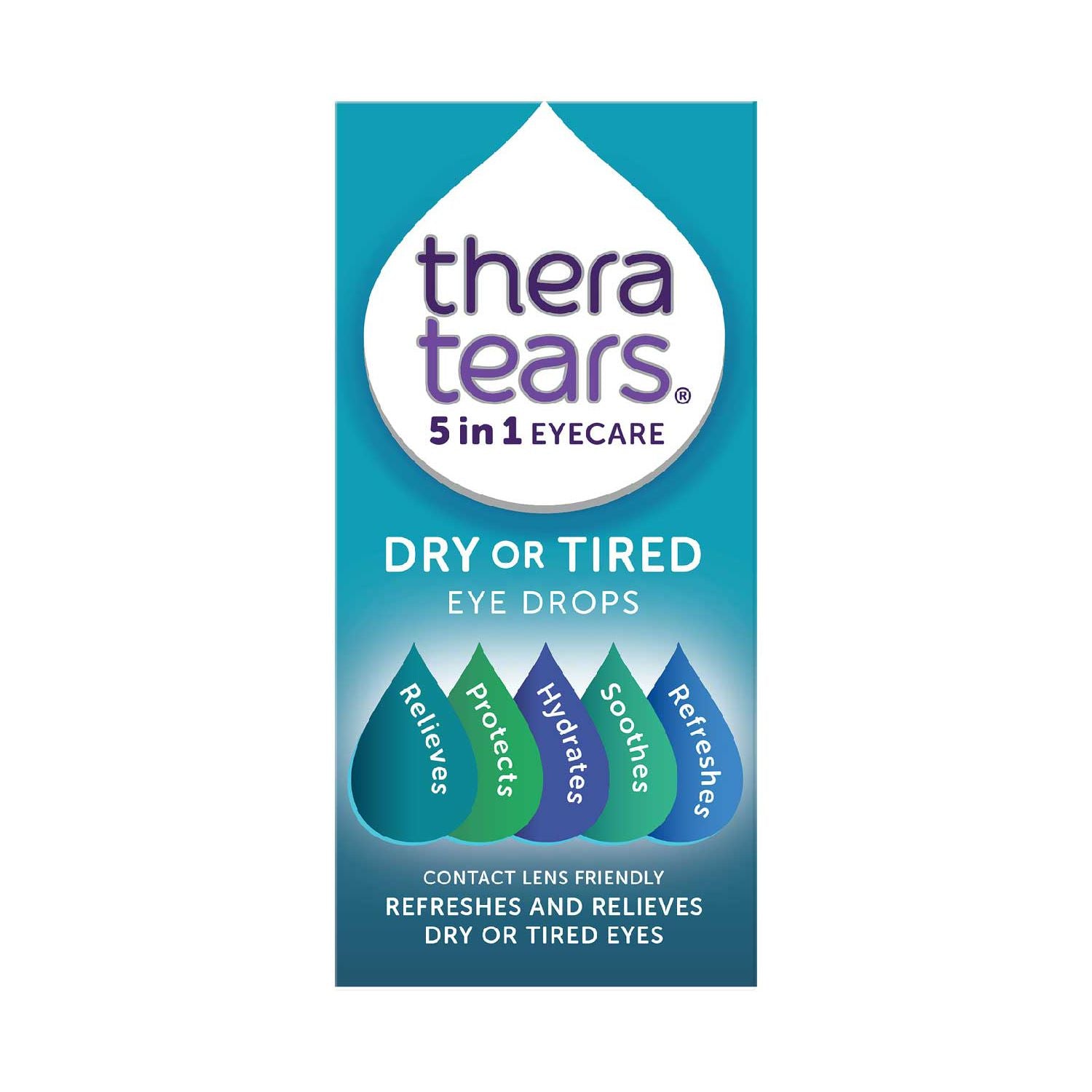 TheraTears Dry or Tired Eye Drops 10ml, imported from the UK