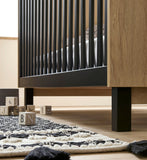 CuddleCo Rafi cot bed oak black finish - British product