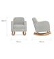 CuddleCo Nursing Chair Pebble Grey - British product