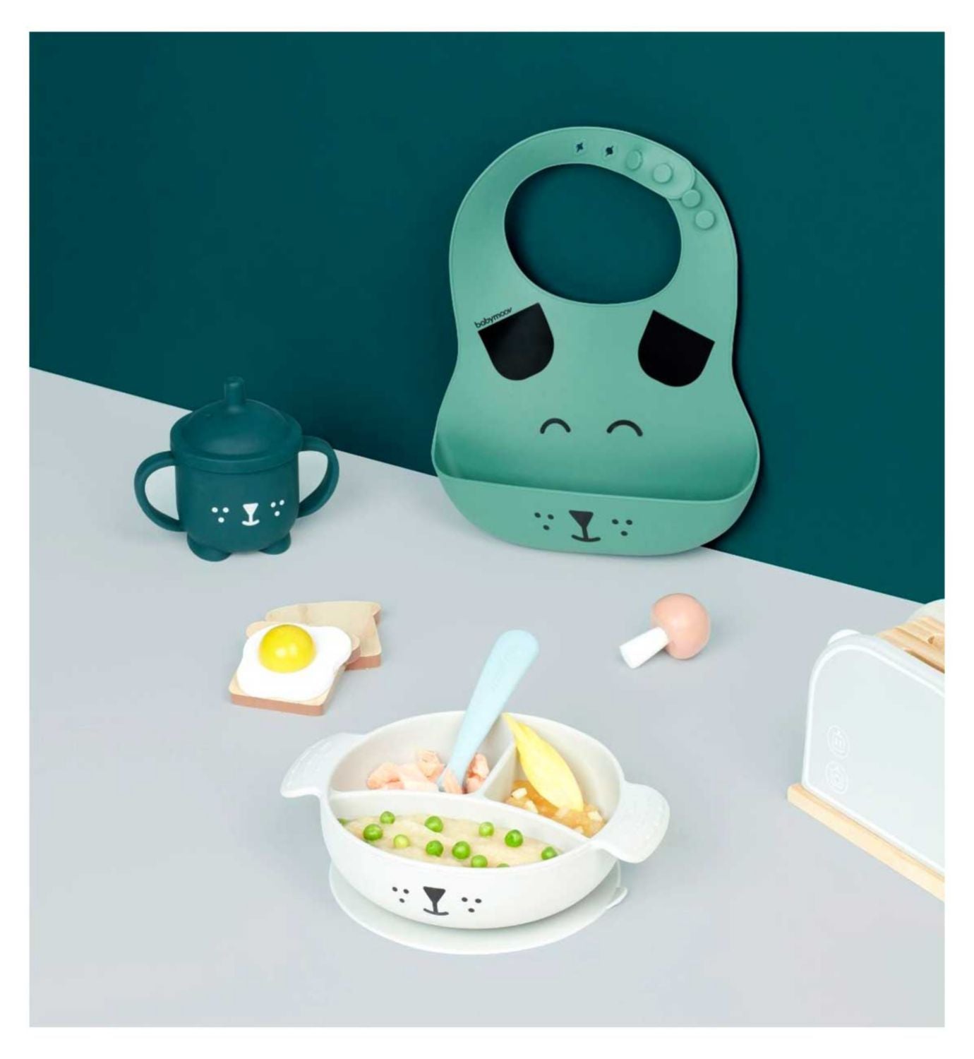 Babymoov Learn ISY Feeding Set Blue Dog - British product