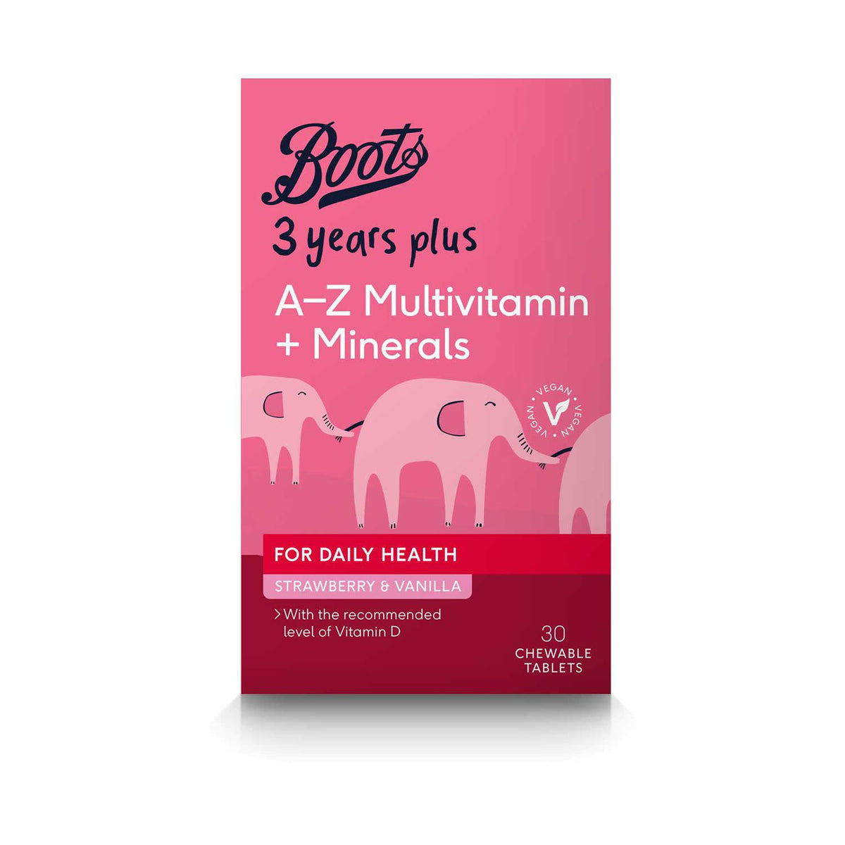 Boots 3 Years Plus Multivitamin Chewable Tablets 30 pack - British product