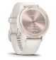 Garmin Vívomove® Sport Smartwatch - Ivory Case and Silicone Band with Peach Gold Accents