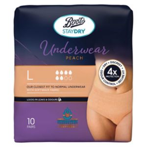 Boots Staydry Underwear Large Pack 10 Peach - British product