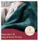 Dreamland Herringbone Throw Emerald Green - British product