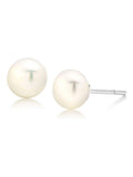 Beaverbrooks freshwater cultured pearl earrings in cream white, 8mm size - British product