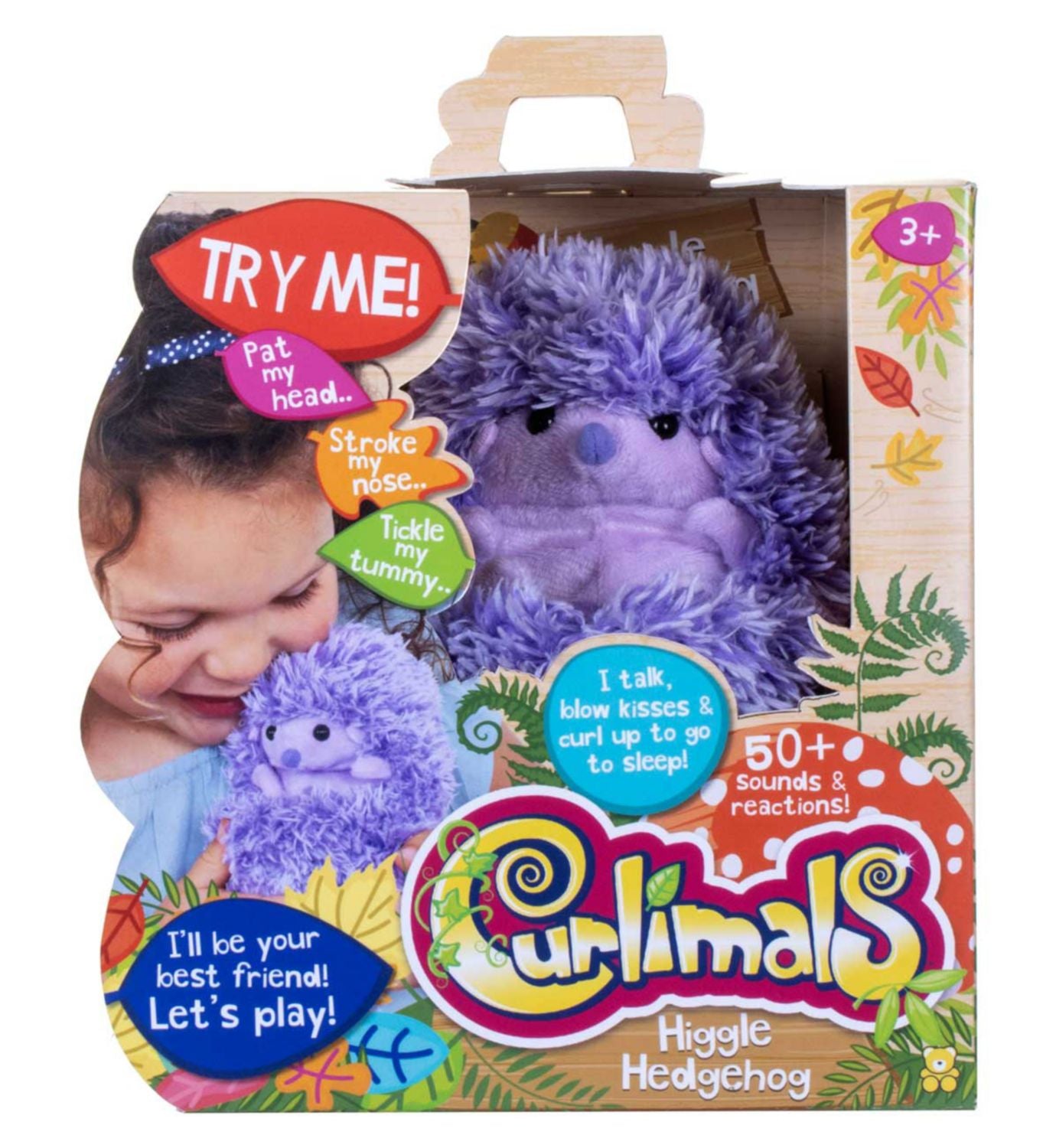 Curlimals Higgle Hedgehog interactive plush toy - British product