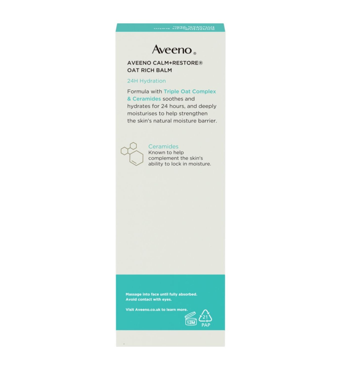 Aveeno Calm Restore Oat Balm Very Dry Skin 50ml - British product