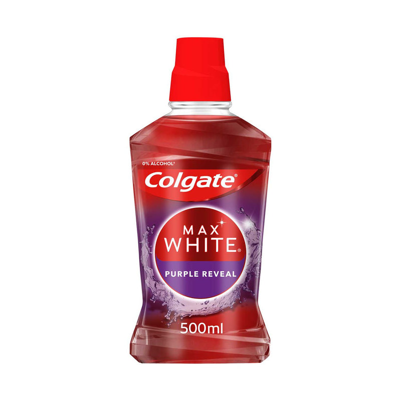 Colgate Max White Purple Reveal Mouthwash 500ml - British product