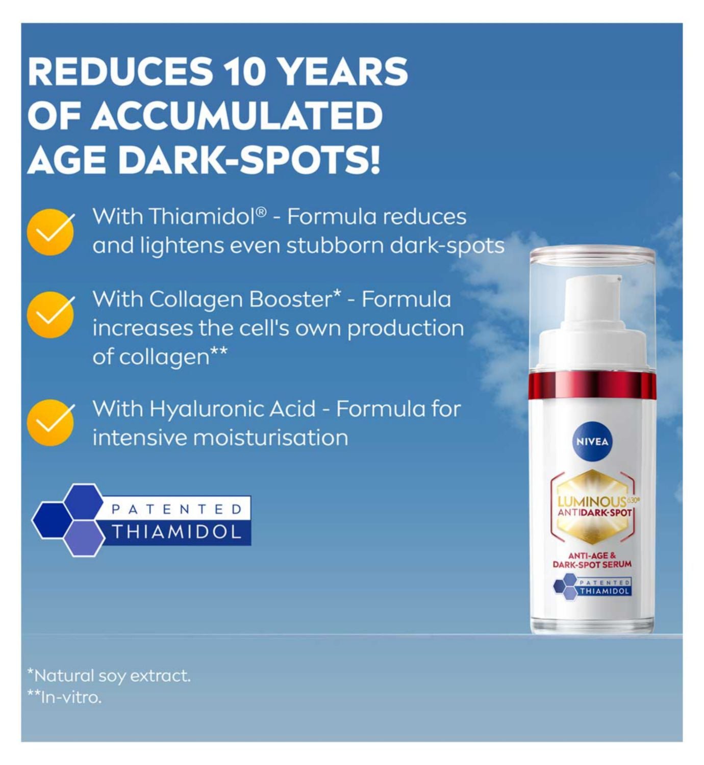 NIVEA Luminous 630 serum 30ml, imported from the UK