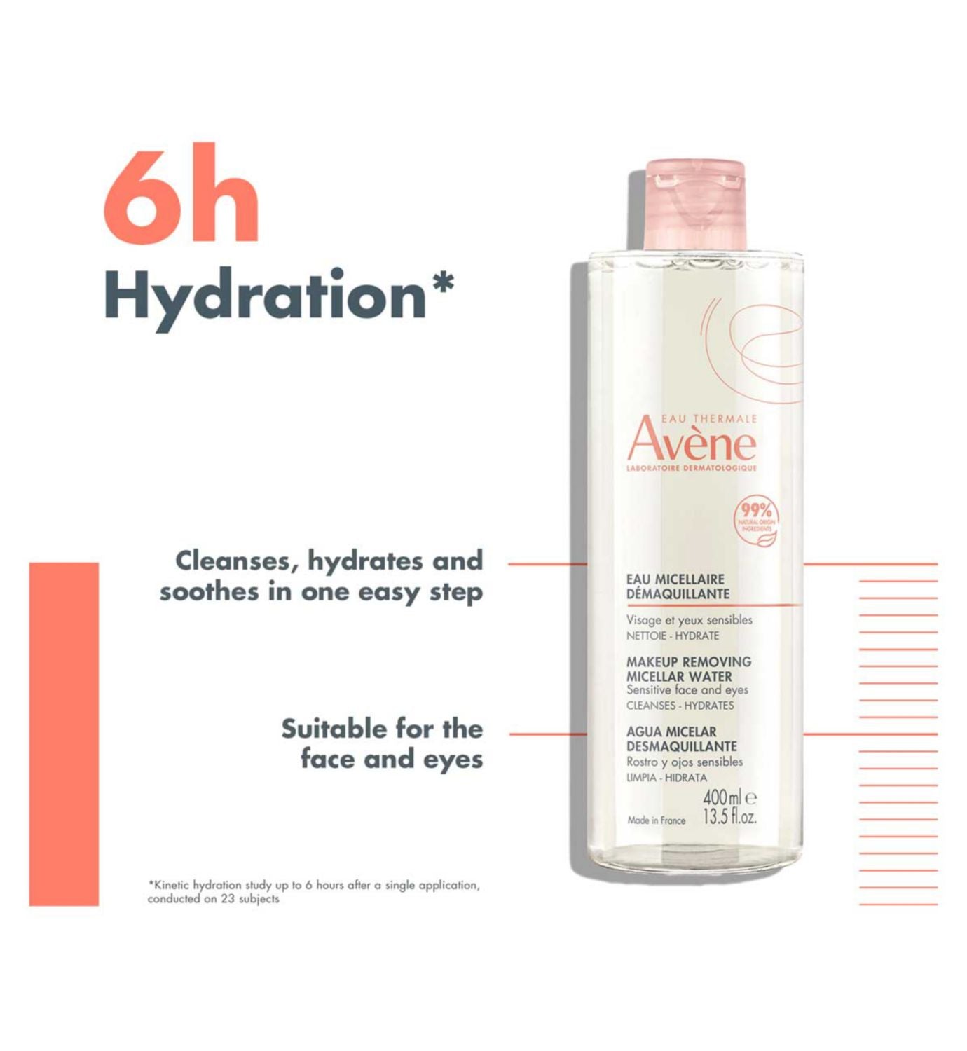 Avène micellar water for sensitive skin 400ml - British product