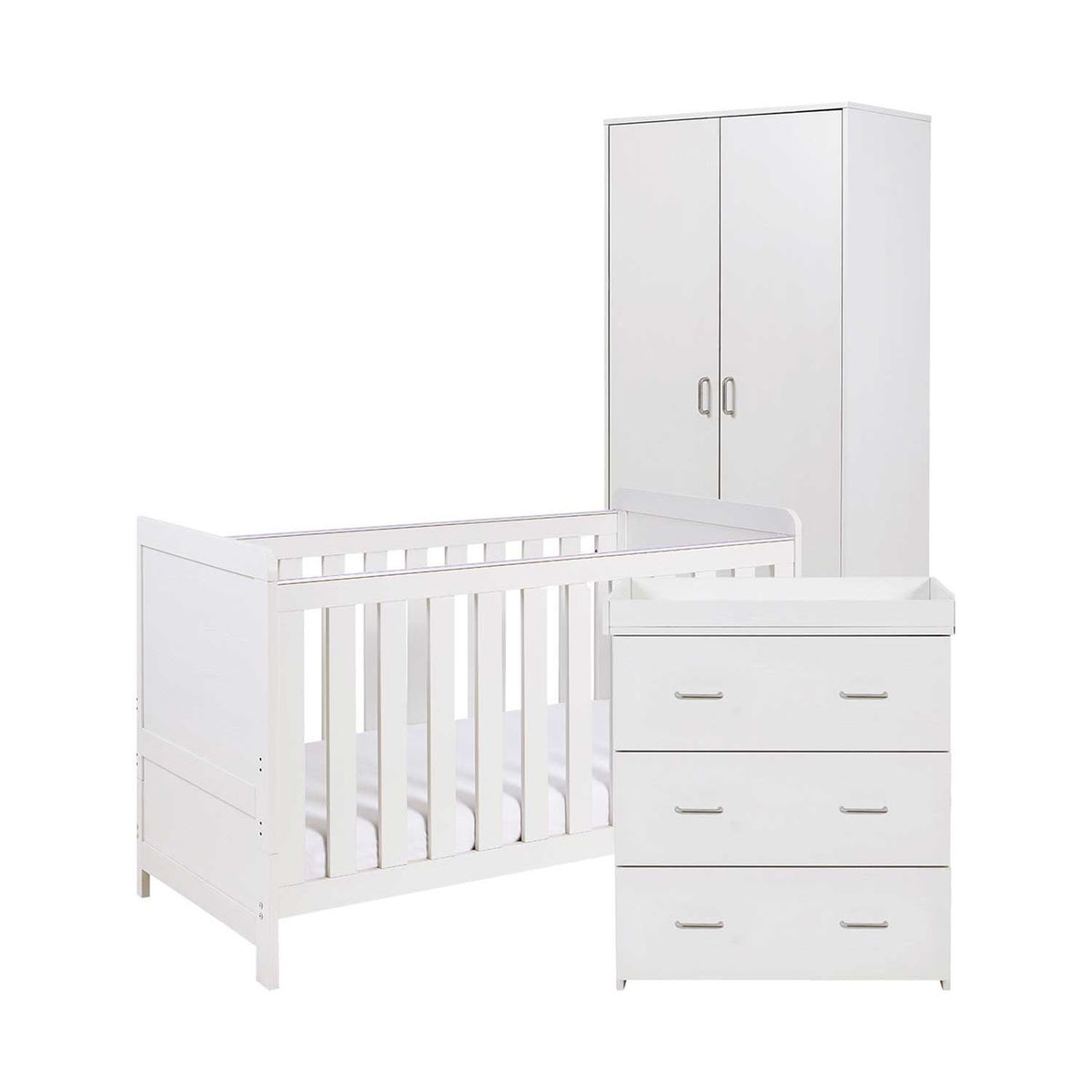 Babymore Caro 3 Piece Room Set White Wash - British product
