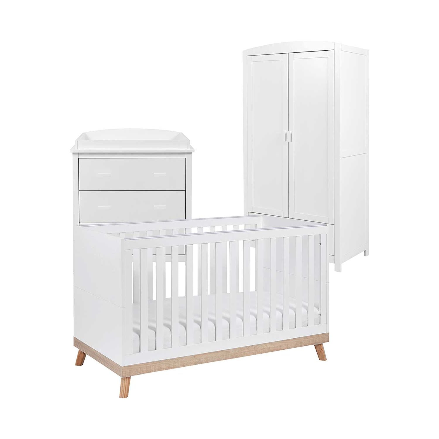 Babymore 3 Piece Room Set White - British product