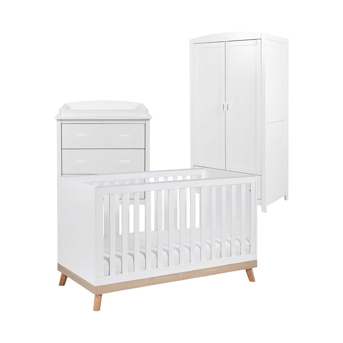Babymore 3 Piece Room Set White - British product