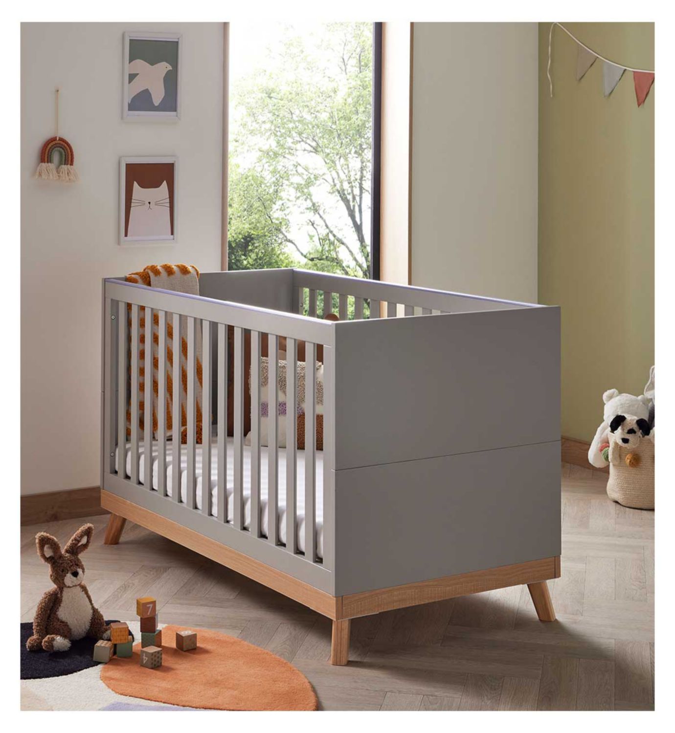 Babymore Mona 3 Piece Room Set Grey Changing Unit - British product