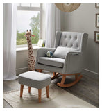Babymore Lux nursing chair with stool grey - British product