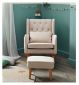 Babymore nursing chair with stool Cream - British product