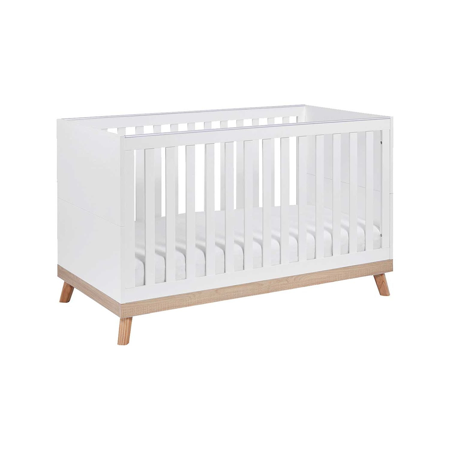 Babymore Mona Cot Bed White - British product
