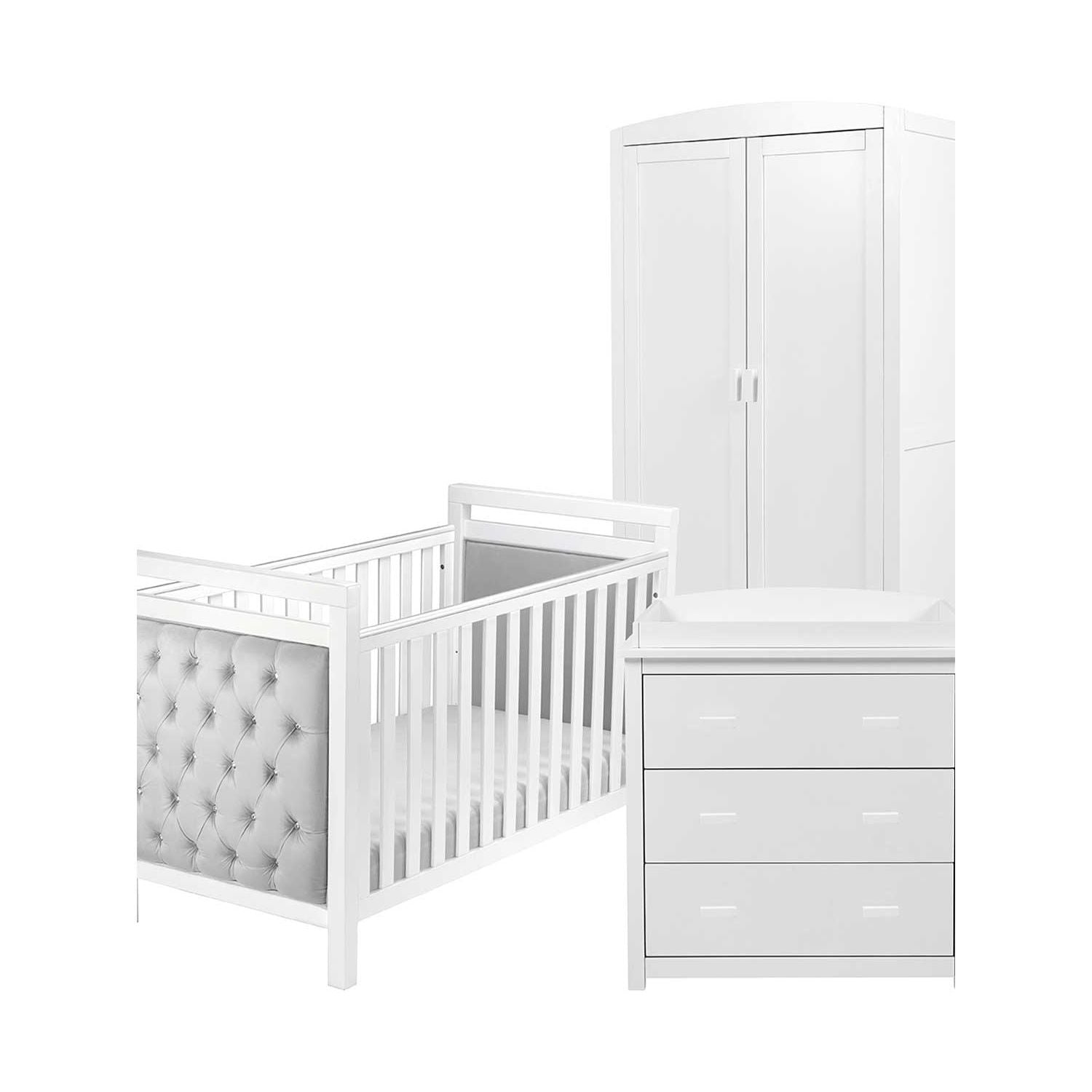 Babymore Velvet Deluxe 3 Piece Room Set nursery furniture - British product