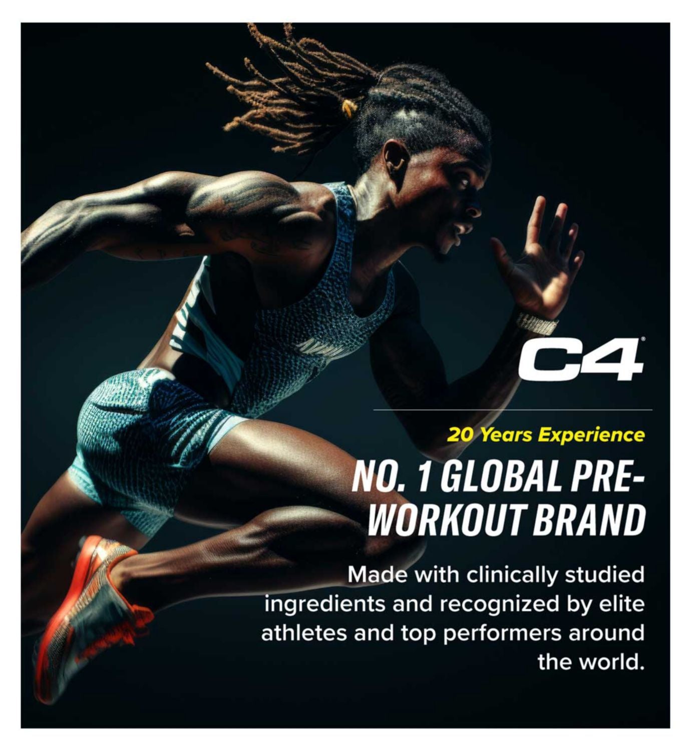 C4 Sport pre-workout powder Icy Blue Raspberry 288g - British product